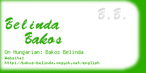 belinda bakos business card